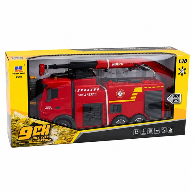 Huina RC Fire Truck with Crane and Water Cannon 1:18