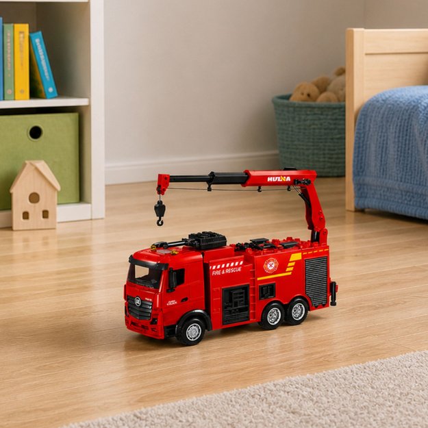 Huina RC Fire Truck with Crane and Water Cannon 1:18