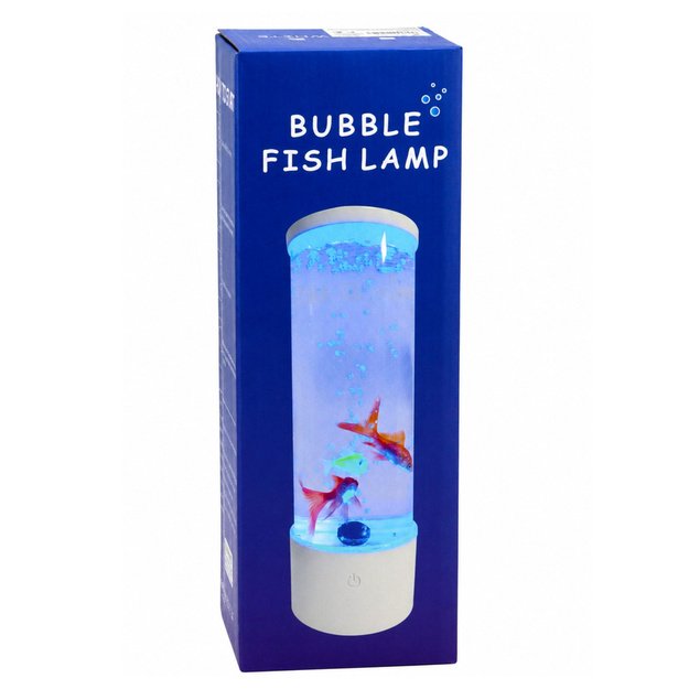 Decorative Night Lamp LED RGB Aquarium With Fish 16 Colors USB White