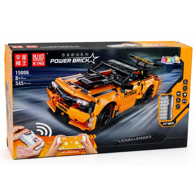 RC Car Remote Controlled Construction Blocks Orange 545 pcs.
