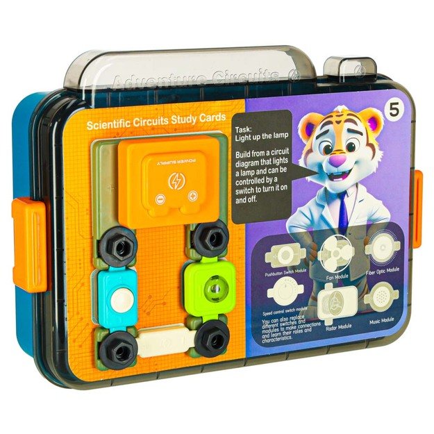Mały elektryk elektronik zestaw edukacyjny 45 element&oacute;w + 12 kart
