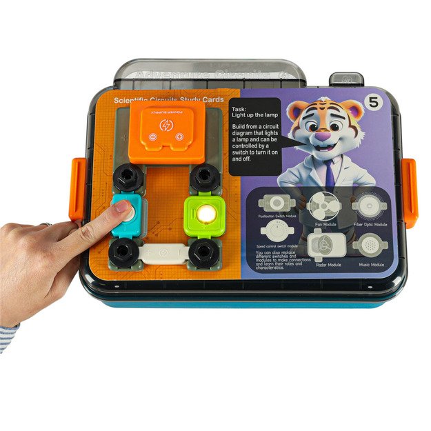 Mały elektryk elektronik zestaw edukacyjny 45 element&oacute;w + 12 kart