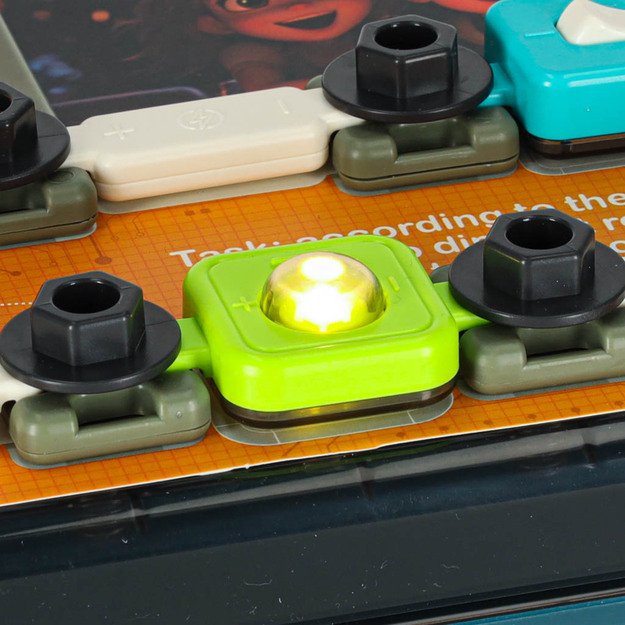 Mały elektryk elektronik zestaw edukacyjny 45 element&oacute;w + 12 kart