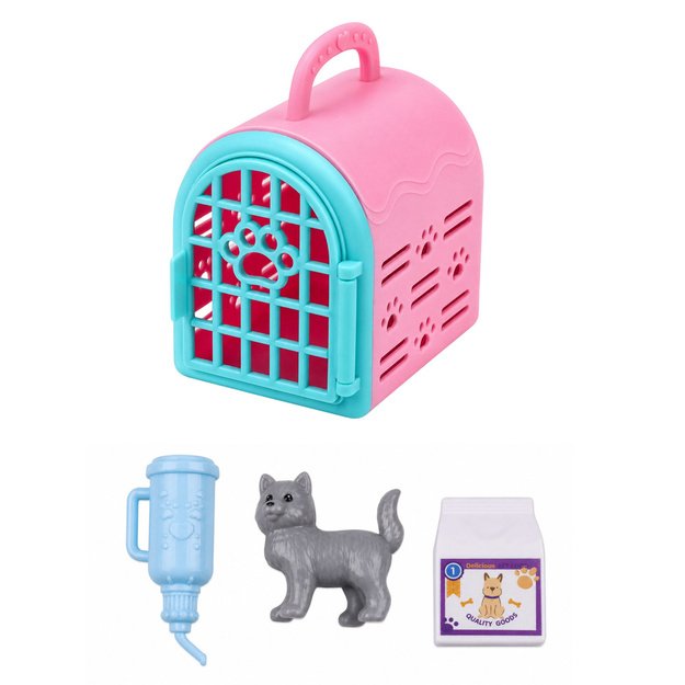 Anlily Doll with Pet Carrier Kitten Gray Accessories Set