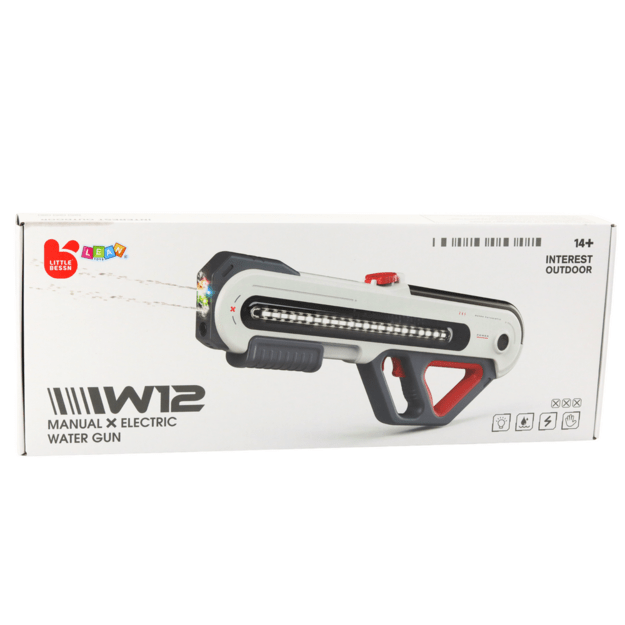 Large Gun Rifle W12 Electric Water LED Gray 60cm