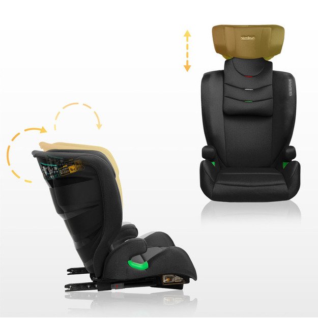 NIMBUS CAR SEAT I-SIZE 4-12 DARK GREEN (100-150cm)