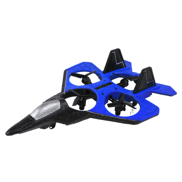 RC Drone Plane Blue Fighter Remote Controlled Pilot