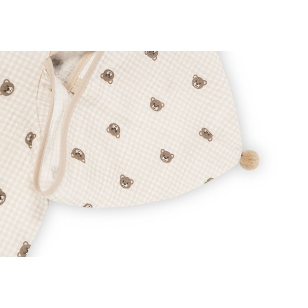 BATH PONCHO MUSLIN BEARS BEIGE 2