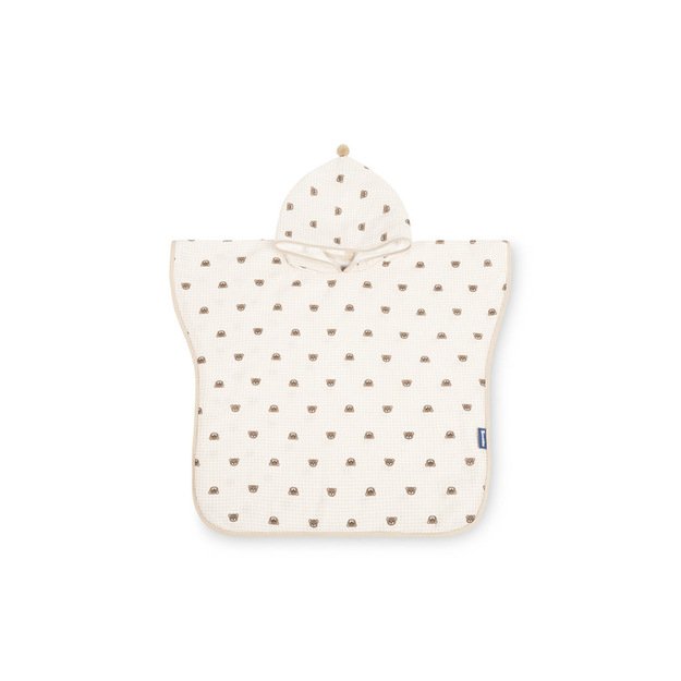 BATH PONCHO MUSLIN BEARS BEIGE