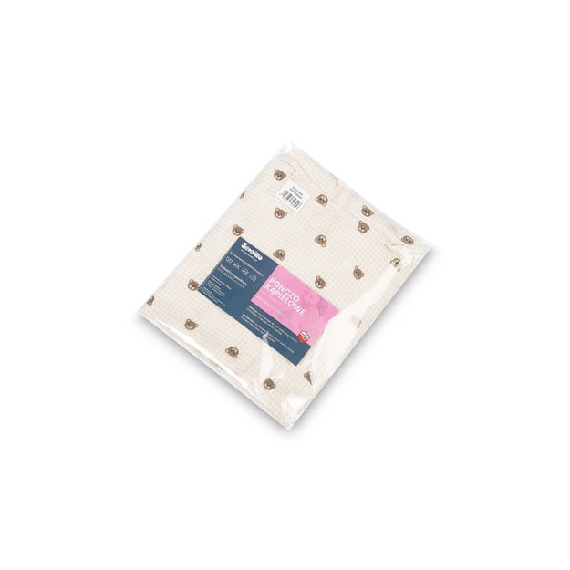 BATH PONCHO MUSLIN BEARS BEIGE 4