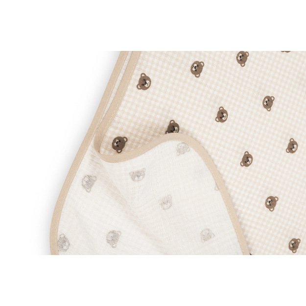BATH PONCHO MUSLIN BEARS BEIGE 3