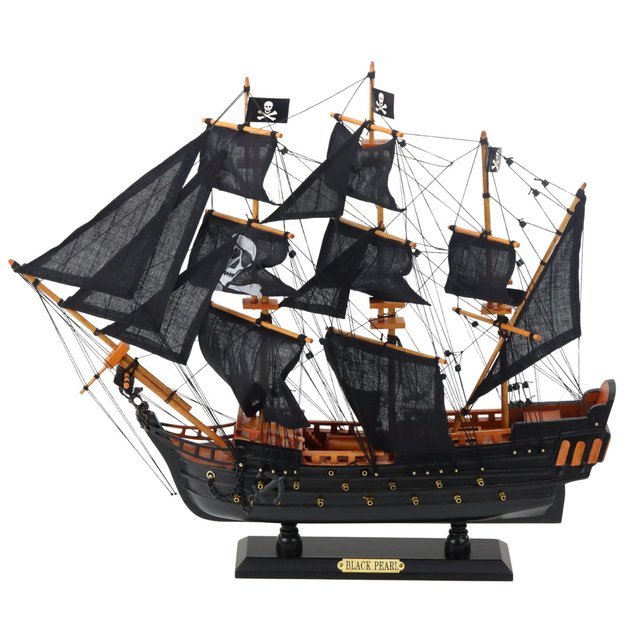 Collectible Model Decorative Sailing Ship Black Pearl 49x43cm 1