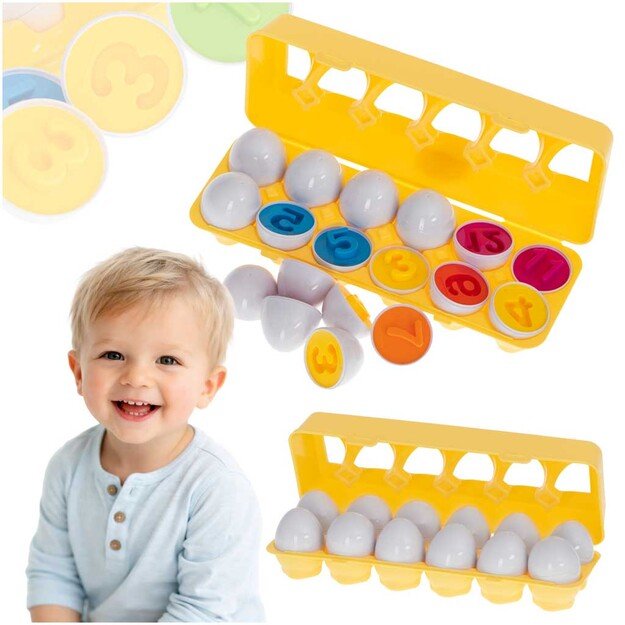 Edukacinis rū&scaron;iuoklis dėlionė rungtynės figūros skaičiai kiau&scaron;iniai 12vnt.