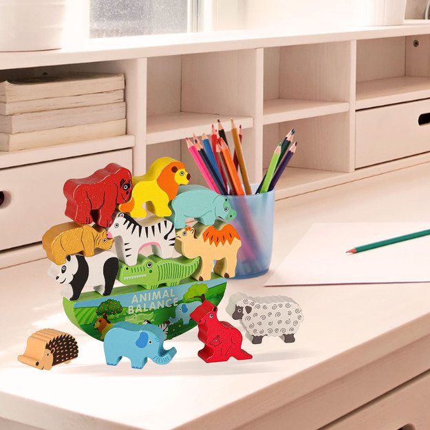 Dėlionės žaidimas, balansuojantis safario gyvūnus 19