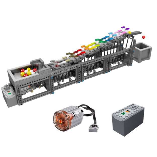 Construction Blocks Ball Track with Electric Motor 1038 pcs. 1