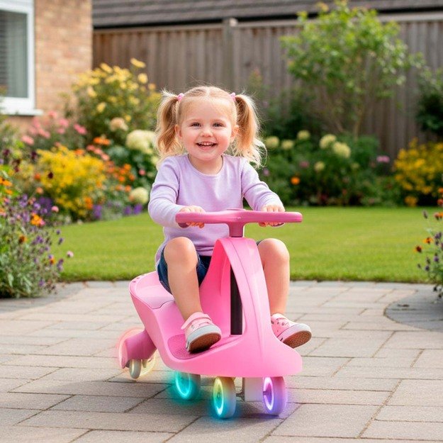 Gravitacijos kalneliai šviečiantys LED ratai rožinės spalvos 13