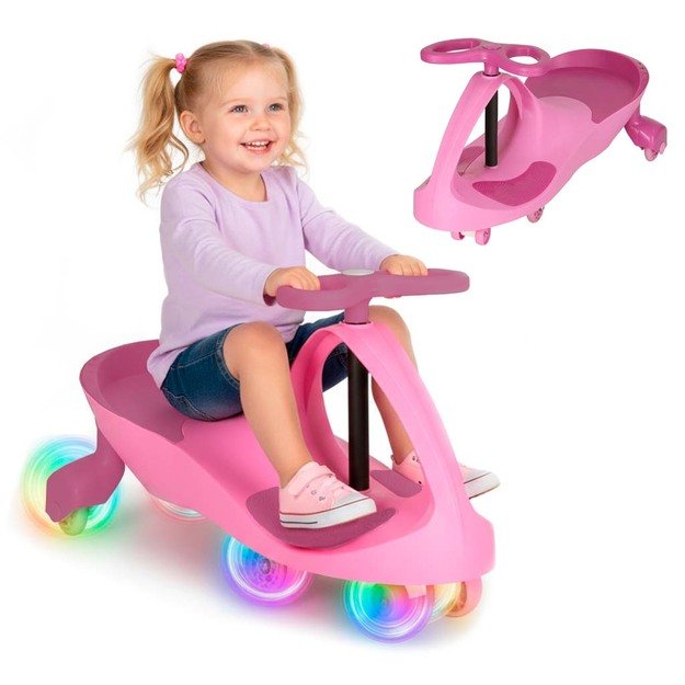 Gravitacijos kalneliai šviečiantys LED ratai rožinės spalvos 1