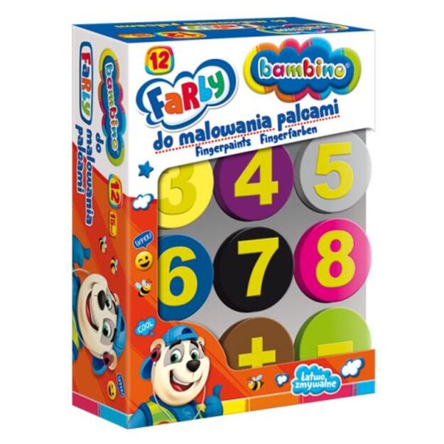 Finger painting set, 12 colors