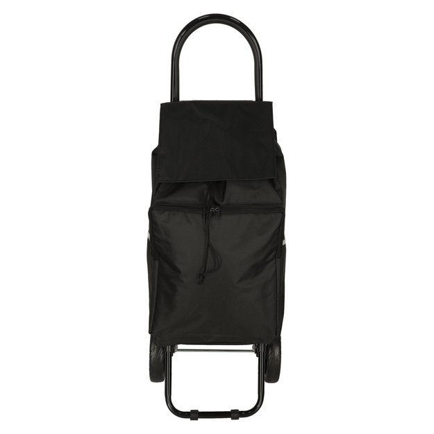 Vežimėlis pirkinių krepšys ant ratukų su rėmeliu 95cm juodas 2