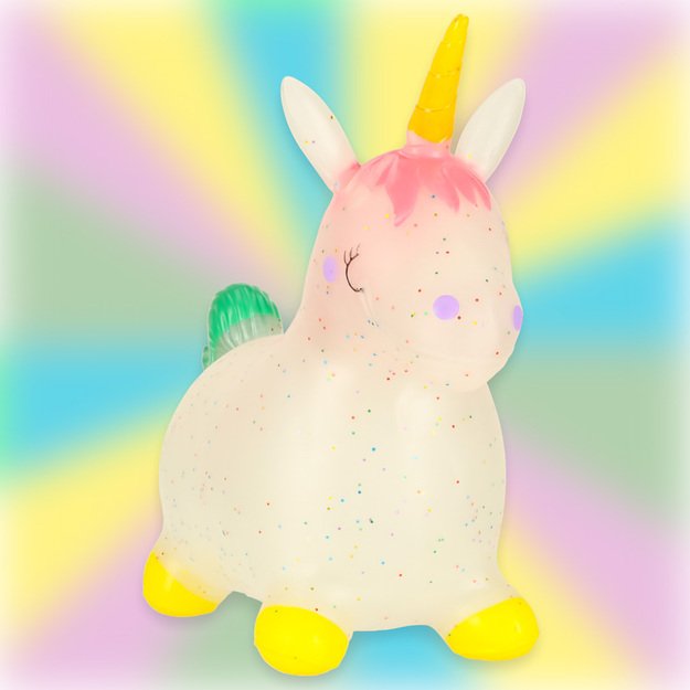 Vaikiškas šokliukas su pompa guminis vienaragis 14