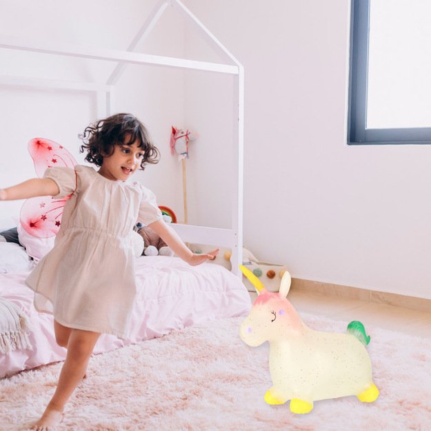 Vaikiškas šokliukas su pompa guminis vienaragis 13