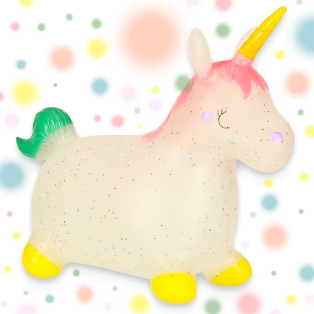 Vaikiškas šokliukas su pompa guminis vienaragis 12