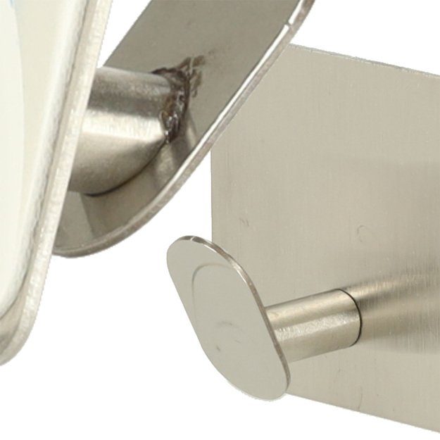 Lipnūs sidabriniai vonios kambario kabliukai ant sienos, 4 dalių rinkinys PROVISIONAL 10