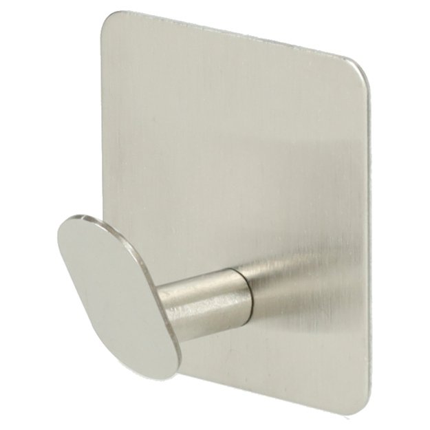 Lipnūs sidabriniai vonios kambario kabliukai ant sienos, 4 dalių rinkinys PROVISIONAL 5