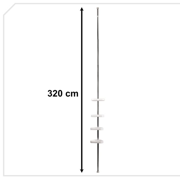 Telescopic corner shelf 320cm