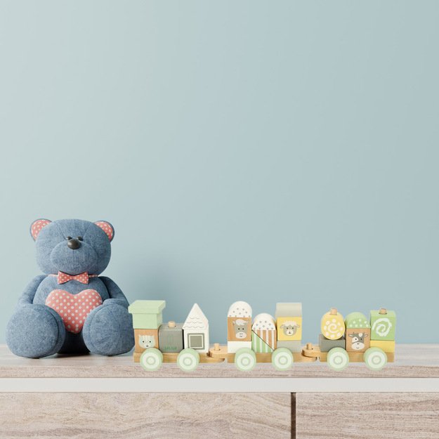  Lulilo Train  medinis traukinys pastelė 3