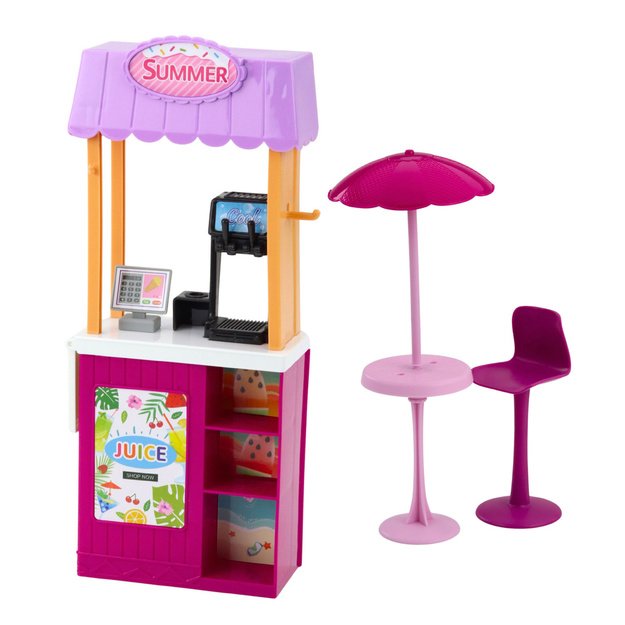 Anlily Doll Set on the Beach with Pool, Palm Tree, Drink Stand, and Accessories 2