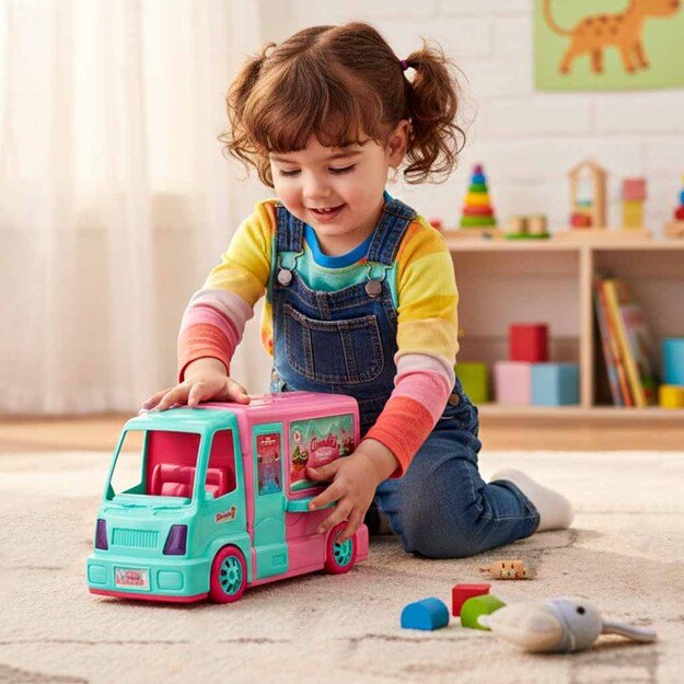 Lėlių automobilių rinkinys  Food truck  21 el. 12