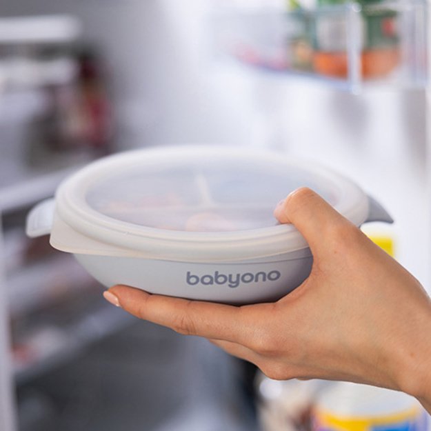 1661/01 SILICONE PLATE WITH SUCTION CUP AND COVER BLUE 6