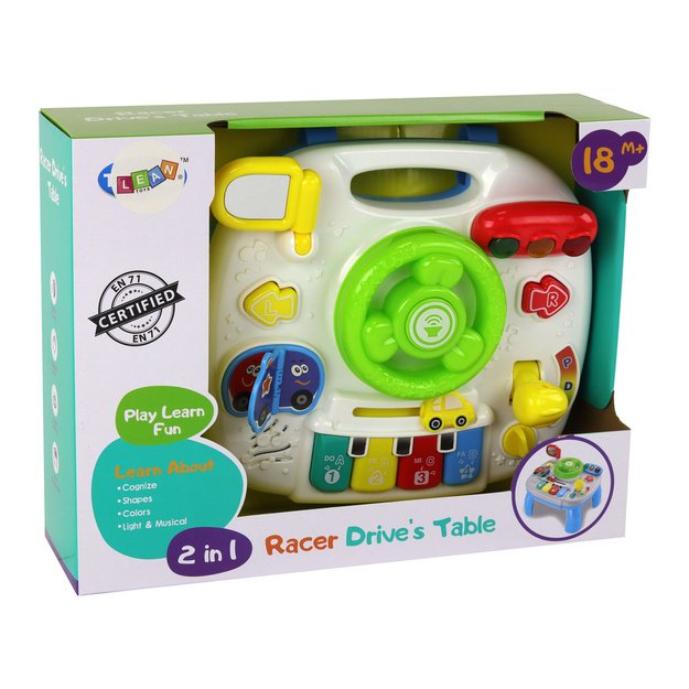 Educational Interactive Table 2in1 Board For Toddlers Steering Wheel 1