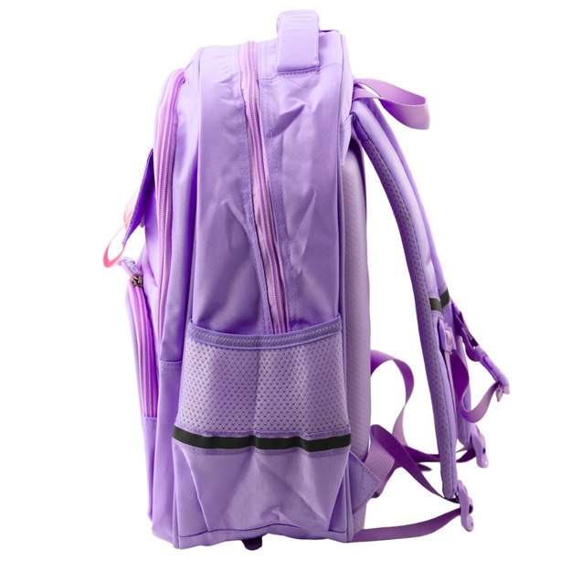School Backpack With White Cat Chest Strap Purple 20L 1