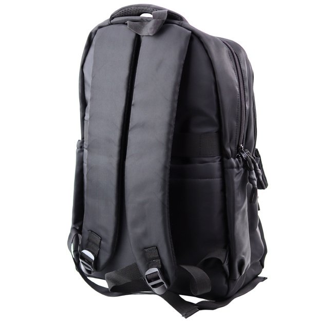 City School Backpack 6 Pockets Back Up Black 23L 46cm 2