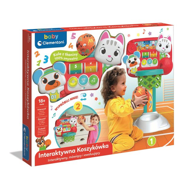 Interactive Basketball Set Kitten & Bear Polish Version Clementoni 50384 