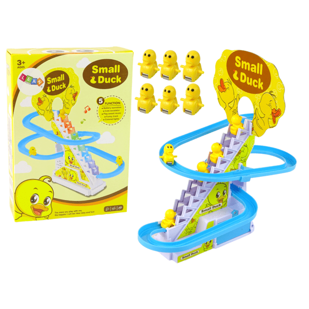 Edukacinis žaidimas „Ančiukų trasa – čiuožykla su kopimu“