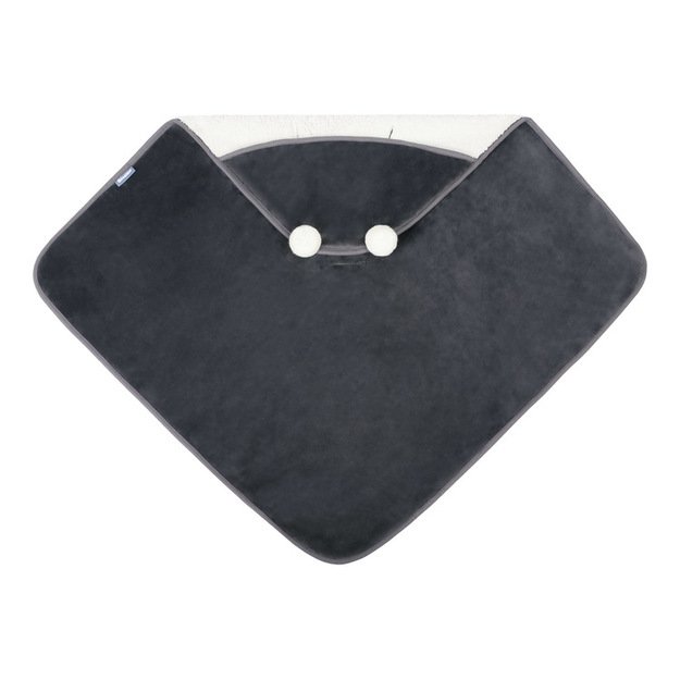 CARRY COT SWADDLE BLANKET PLUSH RAM 75X75 GRAPHITE 2