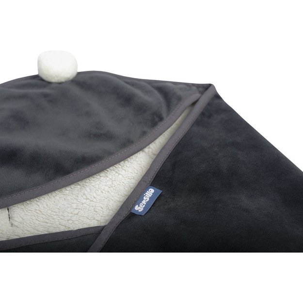 CARRY COT SWADDLE BLANKET PLUSH RAM 75X75 GRAPHITE 3