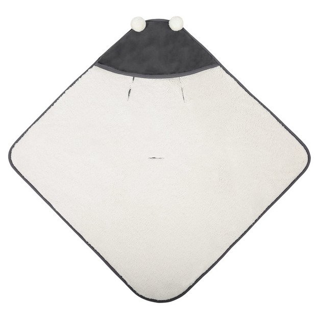 CARRY COT SWADDLE BLANKET PLUSH RAM 75X75 GRAPHITE 1