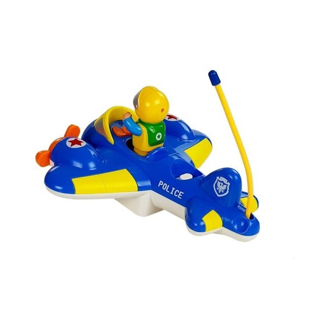 Baby R/C Airplane with Remote Control Steering Wheel Blue