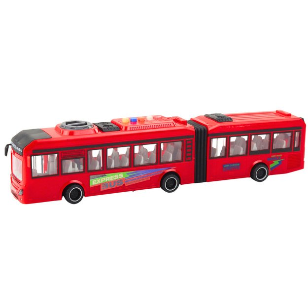 Articulated Bus Opening Doors Lights Sounds Red 1:16 1