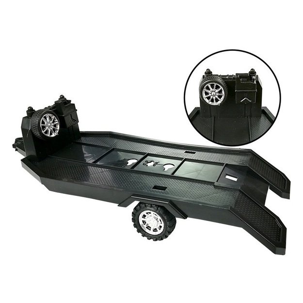 Transporto priemonių rinkinys Oranžinis sunkvežimis-monstras Raudonasis BMW Caravan 58 cm 10