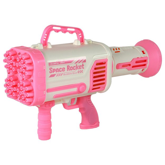 Soap Bubble Machine Soap Bubbles Electric Gun Pink 1