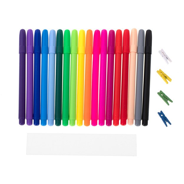 Dažymo ir piešimo rinkinys plastikiniame lagamine, 123 elementai. 6