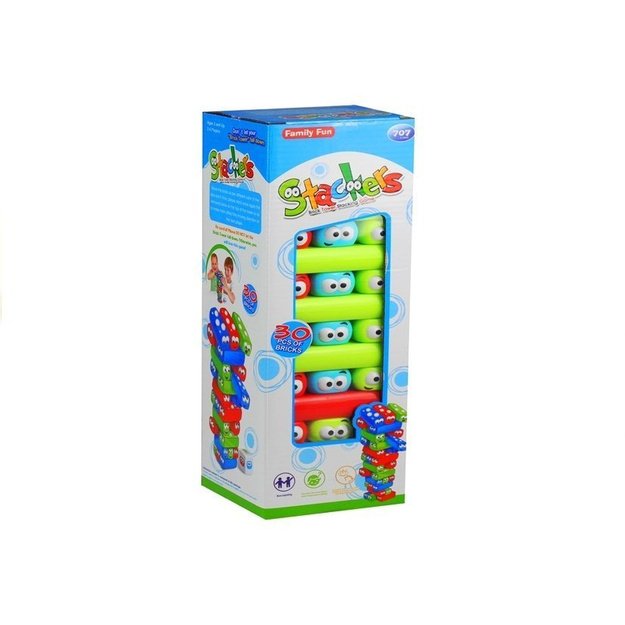 Game Tower With Worms Colorful Bricks 3