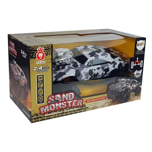 Remote Controlled 2.4G 4x4 Off-roader White & Black Camo