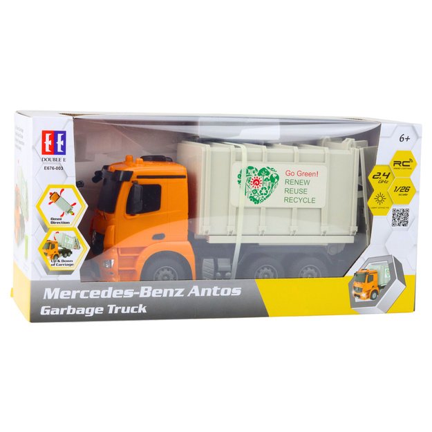 Mercedes-Benz Antos Remote Controlled Garbage Truck RC Orange 1:26 4