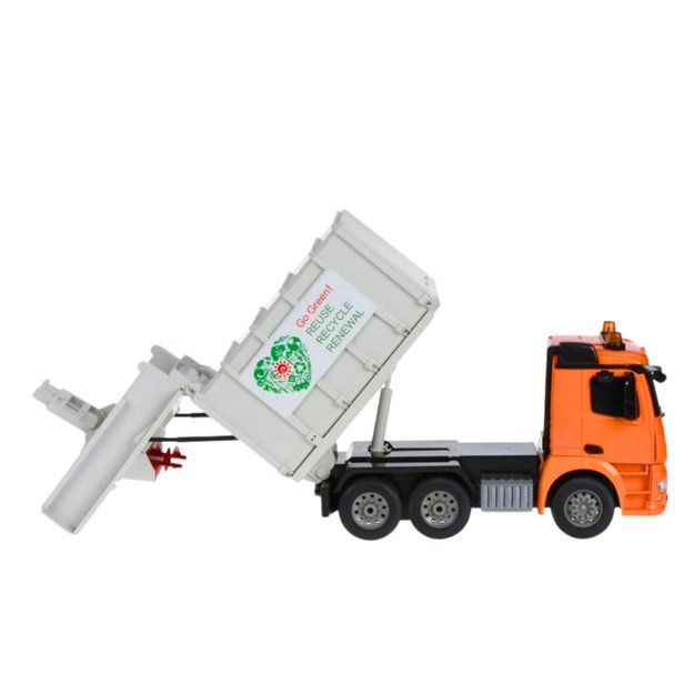 Mercedes-Benz Antos Remote Controlled Garbage Truck RC Orange 1:26 2